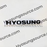 1X HYOSUNG SHIELD WINDOW GRAPHIC STICKER DECAL BLACK