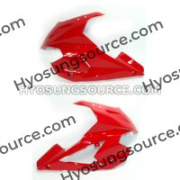 Red Left & Right Upper Cowling Fairings Hyosung GT250R GT650R