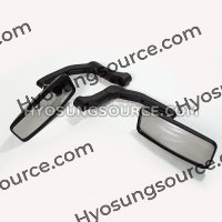 8/10mm Matt Black Rectangle Rearview Mirrors Motorcycle Scooter