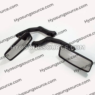 8/10mm Matt Black Rectangle Rearview Mirrors Motorcycle Scooter